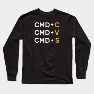 COPY PASTE SAVE (Mac) Long Sleeve T-Shirt